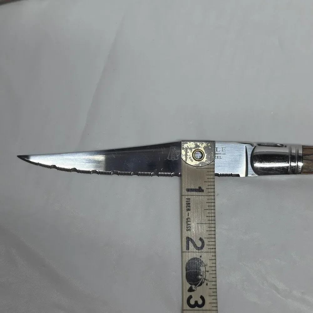Trudeau Maison Laguiole Wood Handle Steak Kitchen Knives Set Of 2